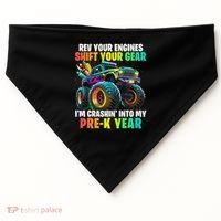 Back To School Pre K Monster Truck First Day School USA-Made Doggie Bandana thumb 0