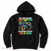 Back To School Pre K Monster Truck First Day School Hoodie thumb 0