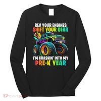Back To School Pre K Monster Truck First Day School Long Sleeve Shirt thumb 0