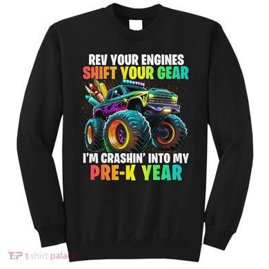 Back To School Pre K Monster Truck First Day School Sweatshirt