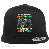 Back To School Pre K Monster Truck First Day School Flat Bill Trucker Hat thumb 0