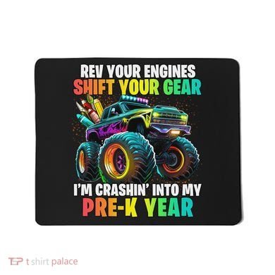 Back To School Pre K Monster Truck First Day School Mousepad