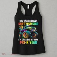Back To School Pre K Monster Truck First Day School Women's Tank Top thumb 3