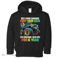 Back To School Pre K Monster Truck First Day School Toddler Hoodie thumb 0
