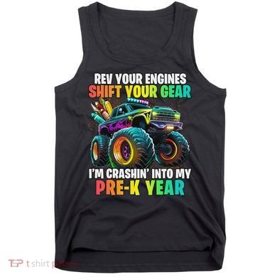 Back To School Pre K Monster Truck First Day School Tank Top