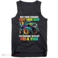 Back To School Pre K Monster Truck First Day School Tank Top thumb 0