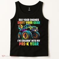 Back To School Pre K Monster Truck First Day School Tank Top thumb 2