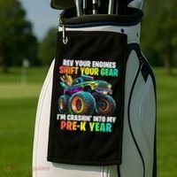 Back To School Pre K Monster Truck First Day School Golf Towel thumb 2