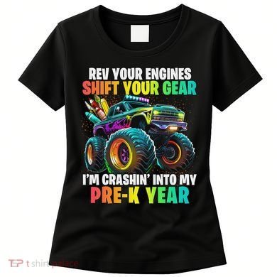 Back To School Pre K Monster Truck First Day School Women's T-Shirt