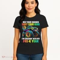 Back To School Pre K Monster Truck First Day School Women's T-Shirt thumb 4
