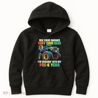 Back To School Pre K Monster Truck First Day School Kids Hoodie thumb 0