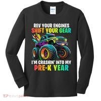 Back To School Pre K Monster Truck First Day School Kids Long Sleeve Shirt thumb 0