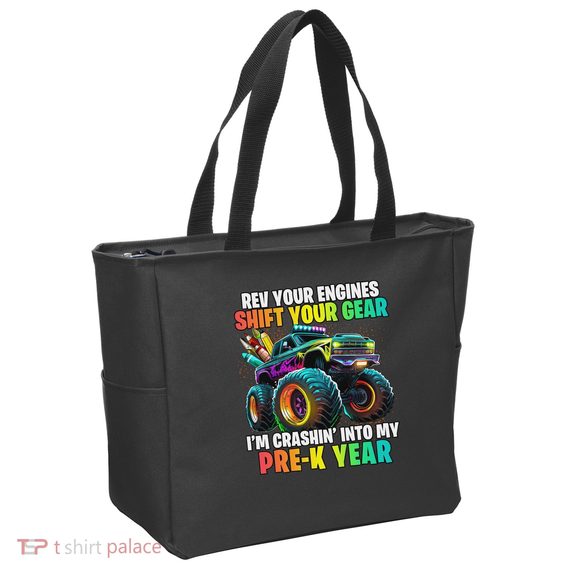 Back To School Pre K Monster Truck First Day School Tote Bag