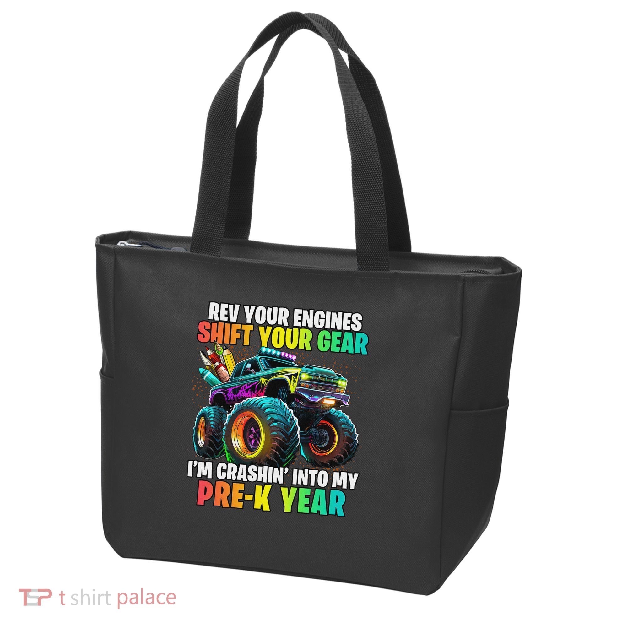Back To School Pre K Monster Truck First Day School Tote Bag