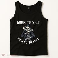 Born To Shit Forced To Wipe Born 2 Shit Forced 2 Wipe Tank Top thumb 2