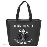 Born To Shit Forced To Wipe Born 2 Shit Forced 2 Wipe Tote Bag thumb 0