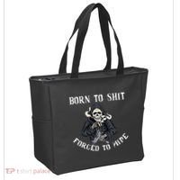 Born To Shit Forced To Wipe Born 2 Shit Forced 2 Wipe Tote Bag thumb 2