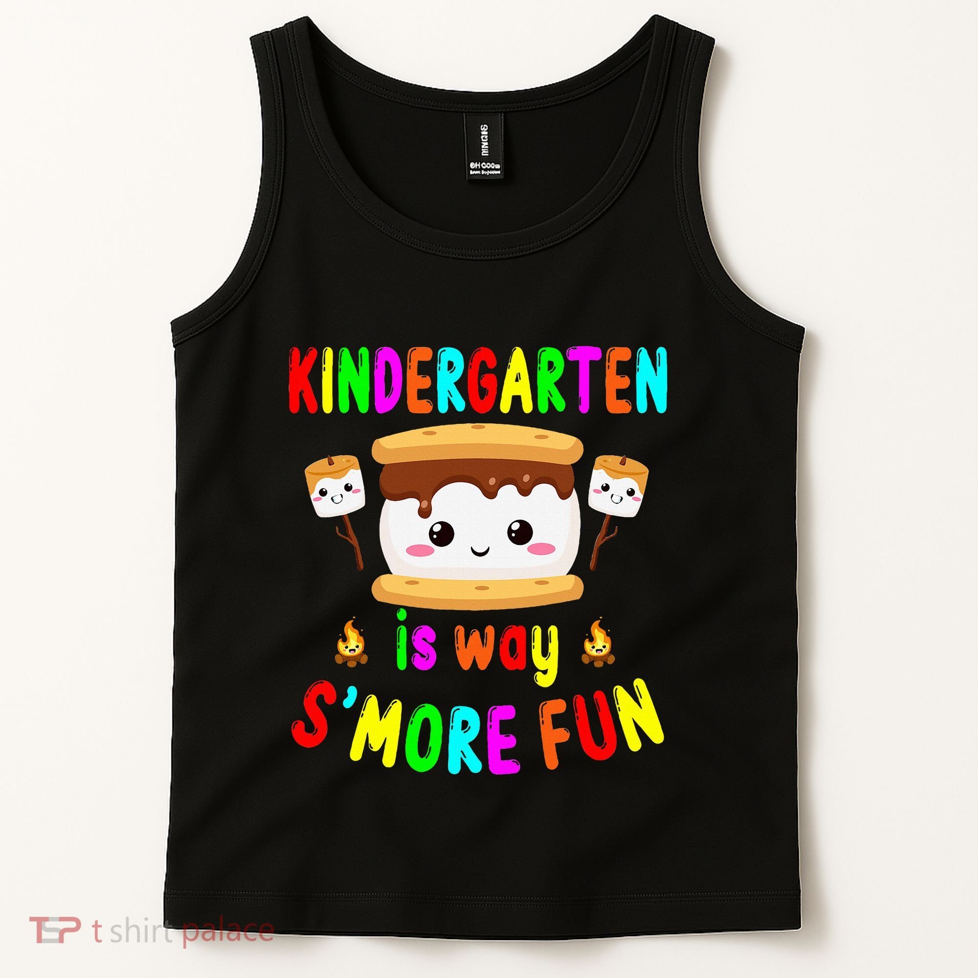 Back To School Kindergarten Is Way SMore Fun Teachers Tank Top