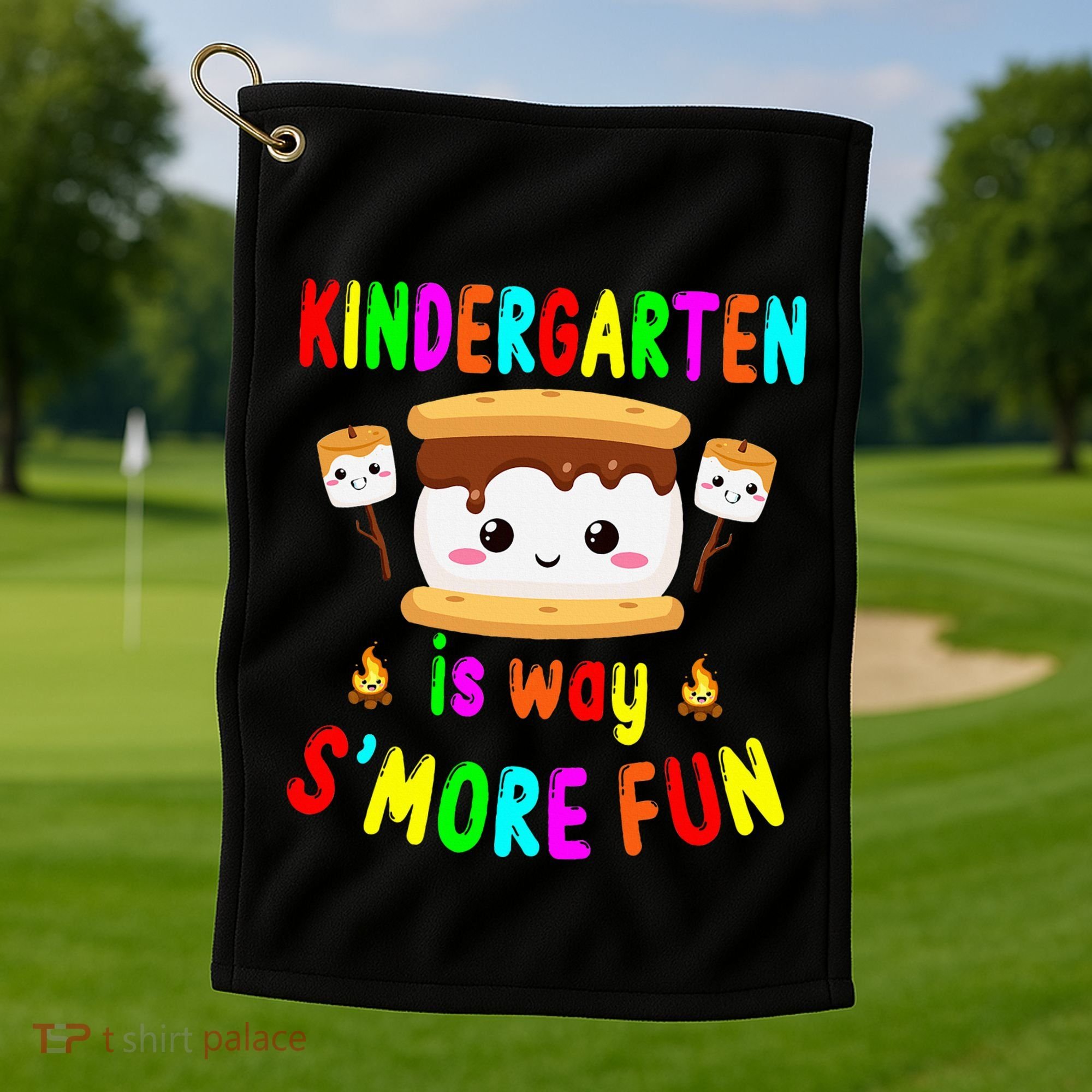 Back To School Kindergarten Is Way SMore Fun Teachers Golf Towel