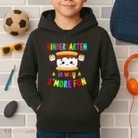 Back To School Kindergarten Is Way SMore Fun Teachers Kids Hoodie thumb 2