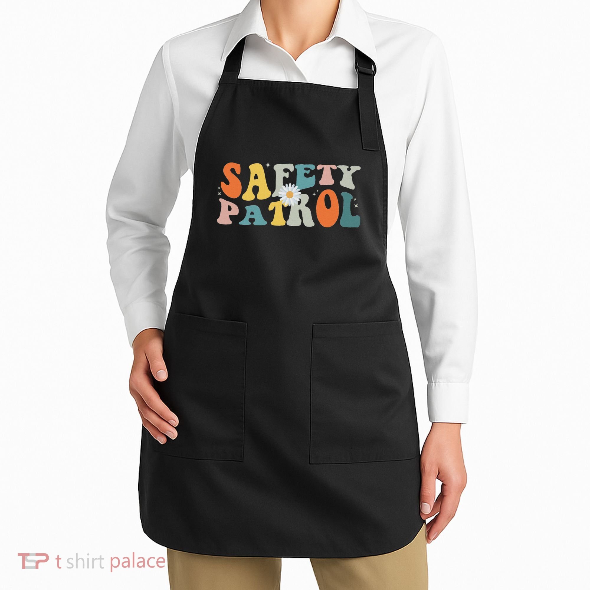 Back To School Student Safety Patrol Groovy Apron