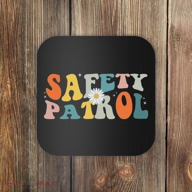 Back To School Student Safety Patrol Groovy Coaster
