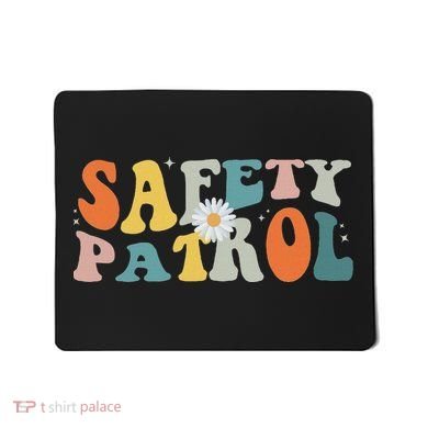 Back To School Student Safety Patrol Groovy Mousepad