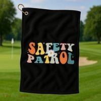 Back To School Student Safety Patrol Groovy Golf Towel thumb 1