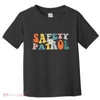 Back To School Student Safety Patrol Groovy Toddler T-Shirt thumb 0