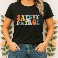 Back To School Student Safety Patrol Groovy Women's T-Shirt thumb 2