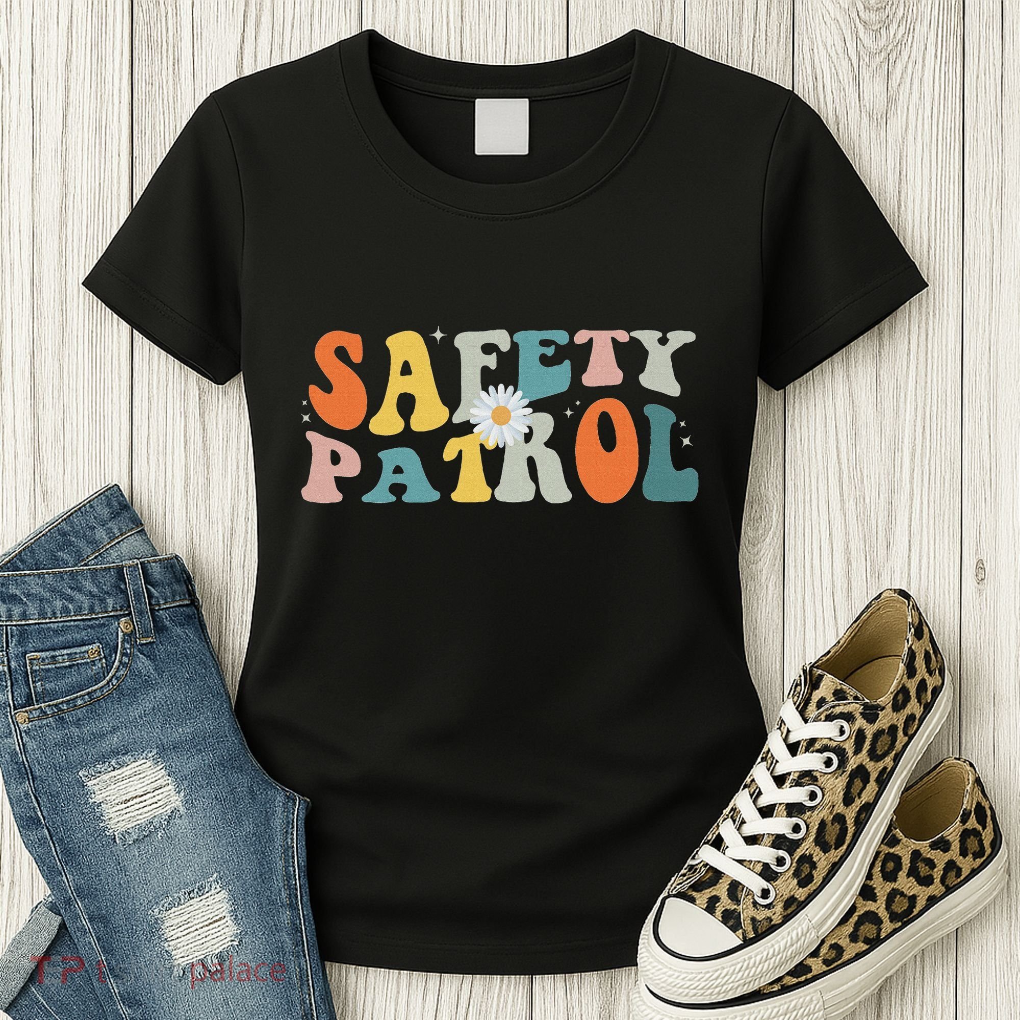 Back To School Student Safety Patrol Groovy Women's T-Shirt