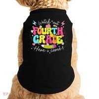 Back To School Watch Out Fourth Grade Here I Come Pencil Doggie Tank thumb 0