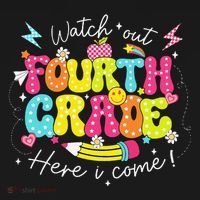 Back To School Watch Out Fourth Grade Here I Come Pencil Women's Hoodie thumb 2