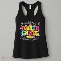 Back To School Watch Out Fourth Grade Here I Come Pencil Women's Tank Top thumb 3