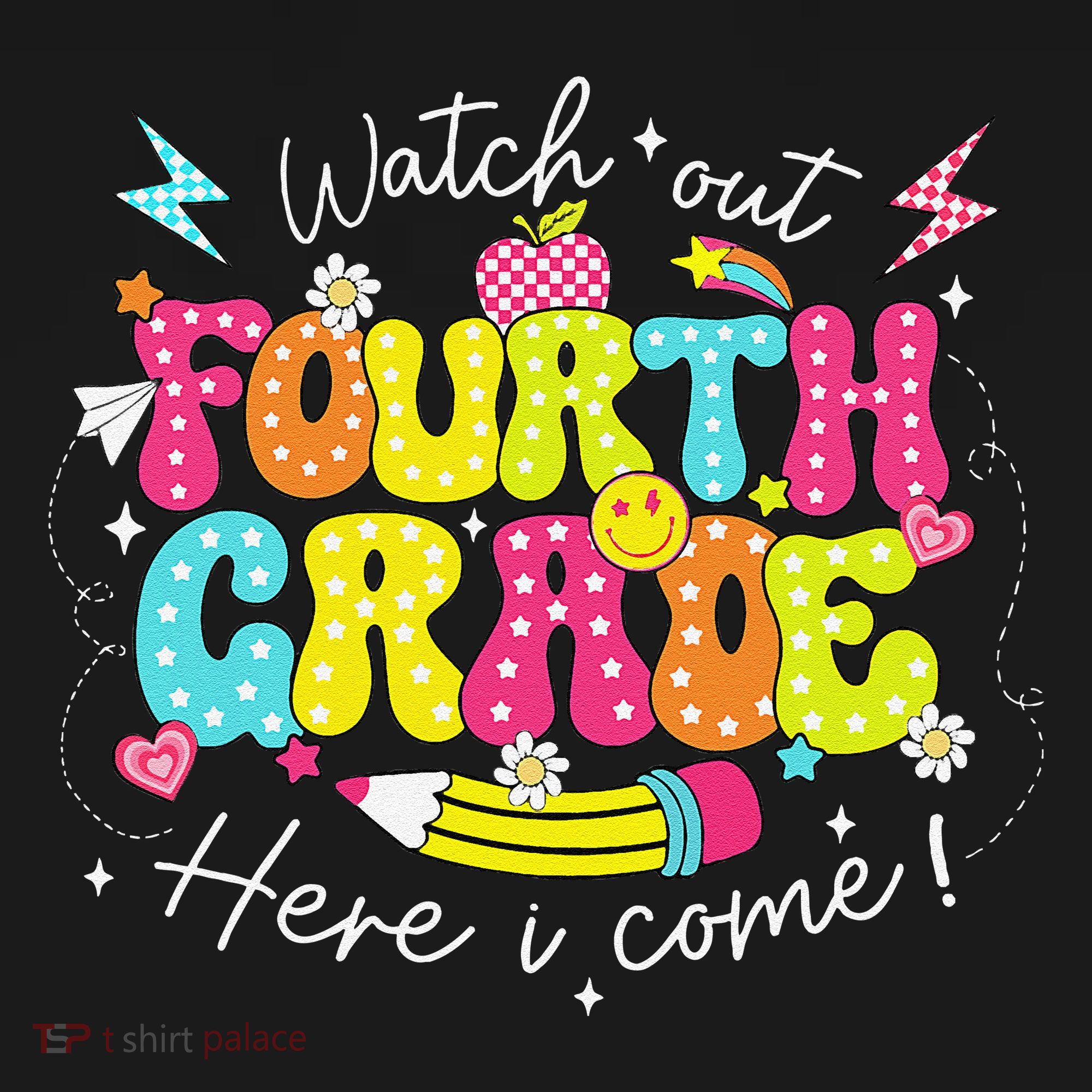 Back To School Watch Out Fourth Grade Here I Come Pencil Women's Tank Top
