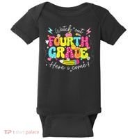 Back To School Watch Out Fourth Grade Here I Come Pencil Baby Bodysuit thumb 0