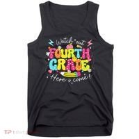 Back To School Watch Out Fourth Grade Here I Come Pencil Tank Top thumb 0