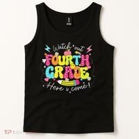 Back To School Watch Out Fourth Grade Here I Come Pencil Tank Top thumb 2