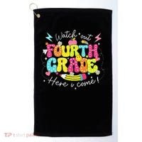 Back To School Watch Out Fourth Grade Here I Come Pencil Golf Towel thumb 0