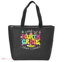 Back To School Watch Out Fourth Grade Here I Come Pencil Tote Bag thumb 0