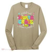 Back To School Watch Out Fourth Grade Here I Come Pencil Long Sleeve Shirt thumb 0