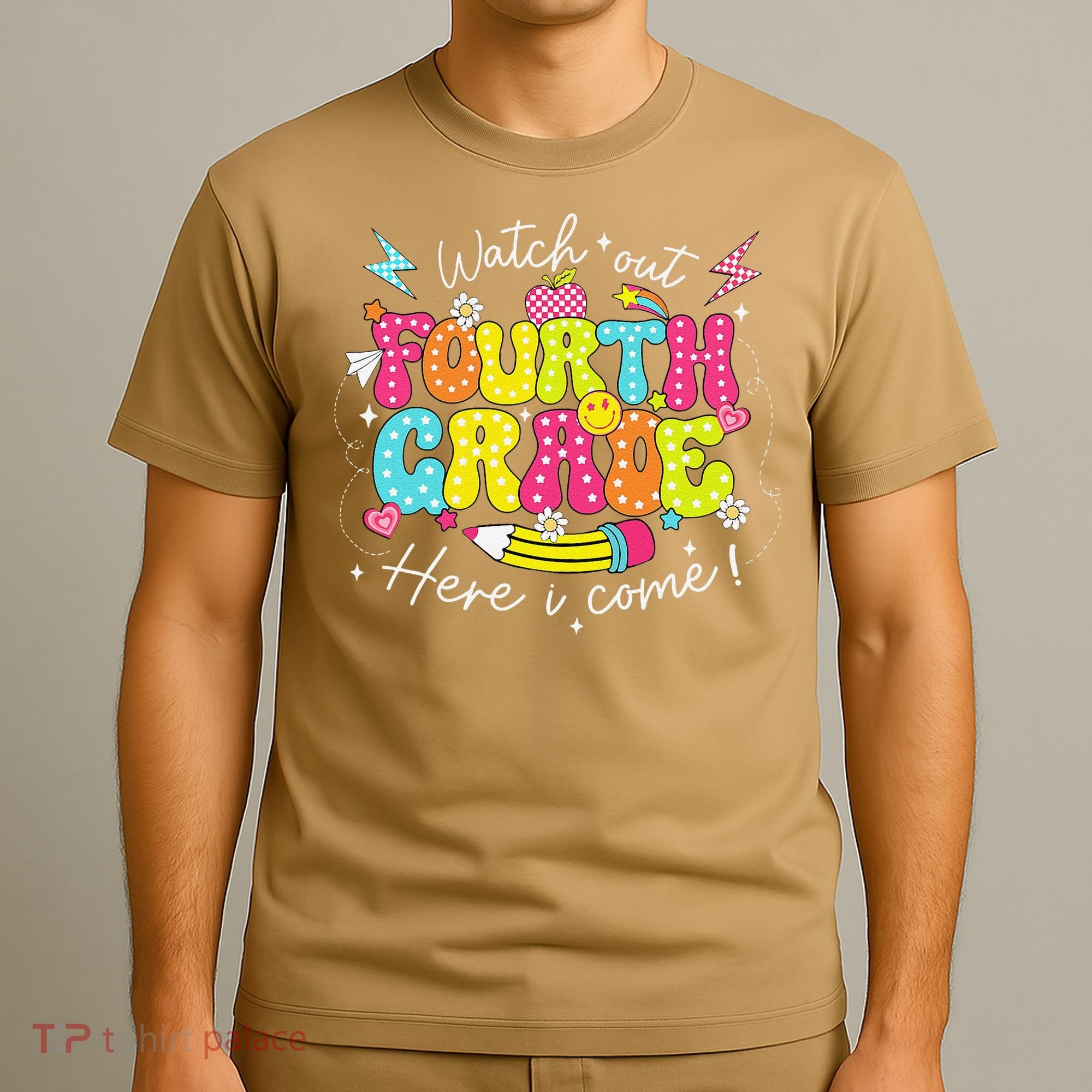 Back To School Watch Out Fourth Grade Here I Come Pencil T-Shirt