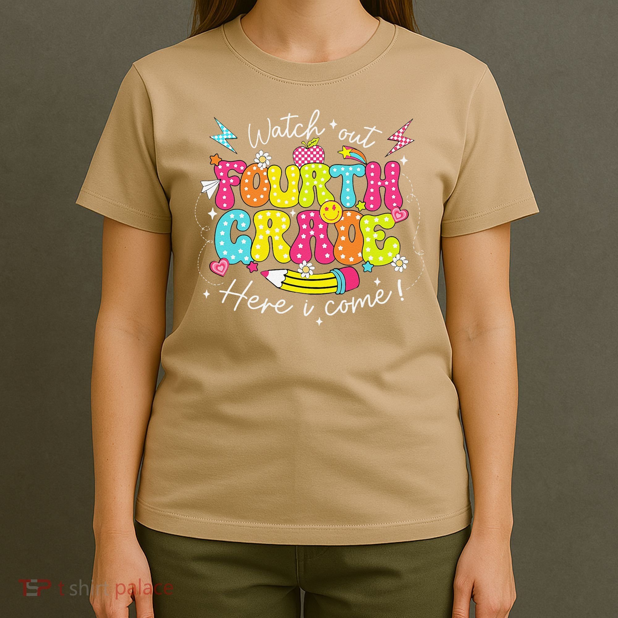 Back To School Watch Out Fourth Grade Here I Come Pencil T-Shirt