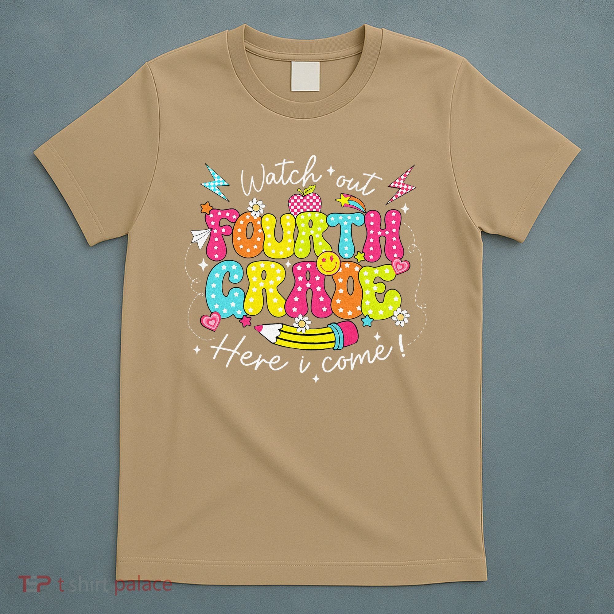 Back To School Watch Out Fourth Grade Here I Come Pencil T-Shirt