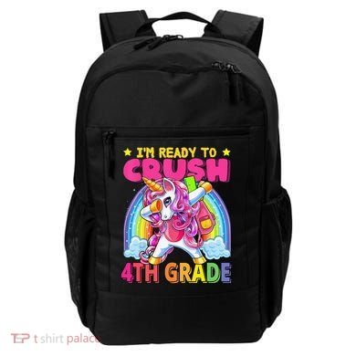 Back To School Unicorn Rainbow Ready To Crush 4th Grade Backpack