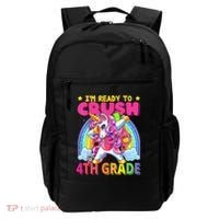 Back To School Unicorn Rainbow Ready To Crush 4th Grade Backpack thumb 0