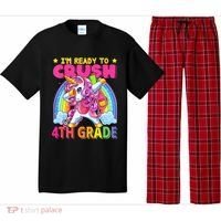 Back To School Unicorn Rainbow Ready To Crush 4th Grade Pajama Set thumb 0
