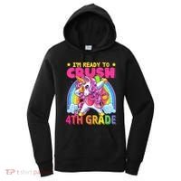 Back To School Unicorn Rainbow Ready To Crush 4th Grade Women's Hoodie thumb 0