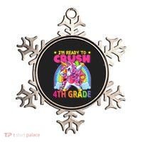 Back To School Unicorn Rainbow Ready To Crush 4th Grade Ornament thumb 0