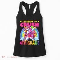 Back To School Unicorn Rainbow Ready To Crush 4th Grade Women's Tank Top thumb 0